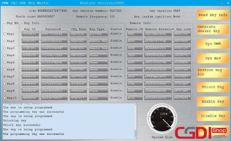 How to Use CGDI BMW Add New Keys for BMW CAS3 System (9)